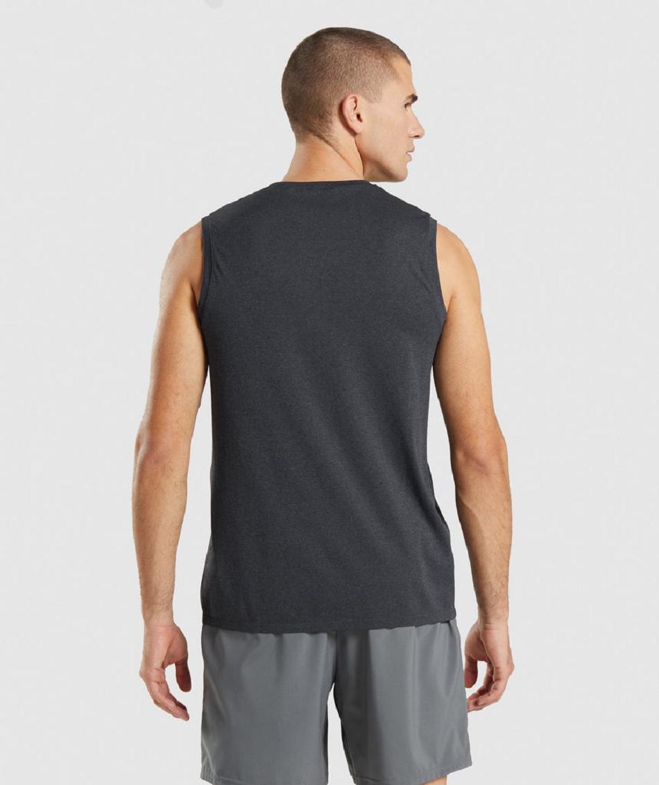 Camiseta Tirantes Gymshark Arrival Seamless Hombre Negras | CO 3198KOR